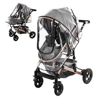 1pc universele winddichte ademende kinderwagen regenhoes, transparante kinderwagen regenhoes accessoire, geschikt voor regenachtige dagen