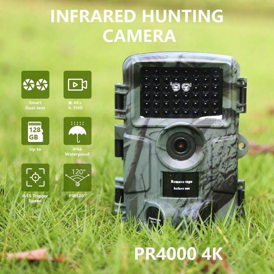 Dargahou Trail Camera 4K 48MP Game Camera With Night Vision, 0.3