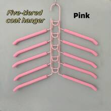 Maximize Your Closet Space With This Multi-Layer Folding Clothes Hanger Hook! Multi-Functional Clothes Hanger, 5-Layer Metal Sponge Clothes Hanger Can Be Disassembled, High-End Magic Anti-Slip Multi-Functional Storage And Organizing Clothes Hanger. (The Product Color May Vary Slightly Due To Photography Reasons.)