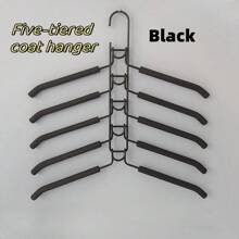Maximize Your Closet Space With This Multi-Layer Folding Clothes Hanger Hook! Multi-Functional Clothes Hanger, 5-Layer Metal Sponge Clothes Hanger Can Be Disassembled, High-End Magic Anti-Slip Multi-Functional Storage And Organizing Clothes Hanger. (The Product Color May Vary Slightly Due To Photography Reasons.)