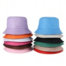 Stylish Unisex Bucket Hat: Breathable, Lightweight, & Sun-Protective In Candy Colors- Durable & Versatile Men's Sun Hat Summer Hat, Suitable For Summer Outdoor Activities Such As Hiking And Fishing