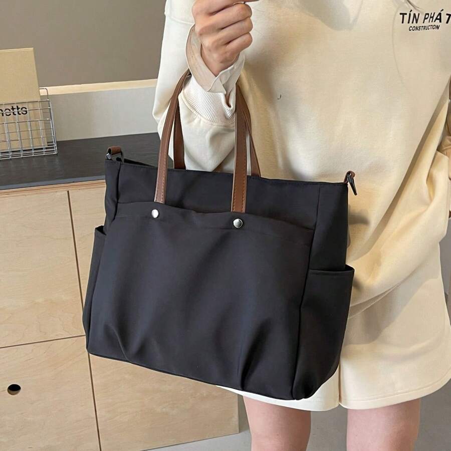 Túi Tote đa năng cho nữ có nhiều ngăn, đơn giản và thời trang, nhẹ và có thể gấp lại, thích hợp để mua sắm, du lịch, đi chơi và làm việc, túi công sở bắt mắt cho phụ nữ, túi Tote cho học sinh, nhiều ngăn, hoàn hảo cho bãi biển, trường học, công việc và sử dụng hàng ngày