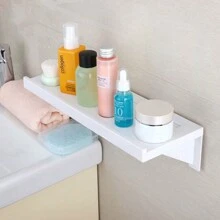 LIVINGANDHOME Living And Home Bathroom Self-Adhesive Shelf Waterproof Shower Rack - White - View 6
