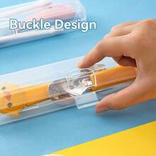 1pc Portable Transparent Plastic Cutlery Storage Box, Multi-Functional Waterproof Dustproof Spoon Chopstick Organizer, Suitable For Kitchen And Travel,Storage,Organizer,Organiser,Kitchen,Travel,Kitchen Items,Kitchen Tools,Kitchen Things. - White - View 4