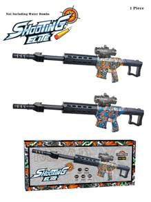 1 pieza Rifle de francotirador eléctrico con balines de agua extra largos para actividades de construcción de equipos al aire libre y juegos de disparos multijugador en verano (No incluye balines de agua) - Azul - Ver 5
