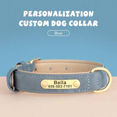 Personalized Flower PU Leather Dog Collar With Engraved Name, Anti-Loss Printed ID Tag, Adjustable Neck Strap For Small And Medium Sized Breeds Like Chihuahua And Bulldog Ornamental,Engraved,Stainless Stylish,Contracted,Fashion,Cute,Cuties,Colorful Unique,Customized Christmas Decor,Treasure Finds,Personalized Dog Collars,Dog Name/ID Tags Personalized Ideal Gifts For Him Her,Family,Friends,Pet Lovers,Pet For Anniversaries,For Birthdays,For Christmas,For Housewarming,For Fall/Autumn/Winter,Vacay Vibes,Pet Supplies,Customized Pet Collars, Leashes & Harnesses