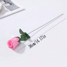 10pcs Blue Silk Rose & Artificial Flowers For Living Room Decoration, Wedding Accessories, Valentine's Day Gift (Vase Not Included), Valentine Day, Gift Gifts Birthday Graduation