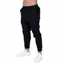 Kit 3 Calças Jogger Moletom com Bolsos Lisa Básica Casual Estilosa Masculino Adulto - Multicolorido - Visão 7