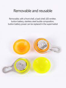 1 Piece Of Random Color Led Light-emitting Pet Pendant, Two Light-emitting Modes: Steady Light/quick Flash/off, Suitable For Cat And Dog Pendants, Night Reminder