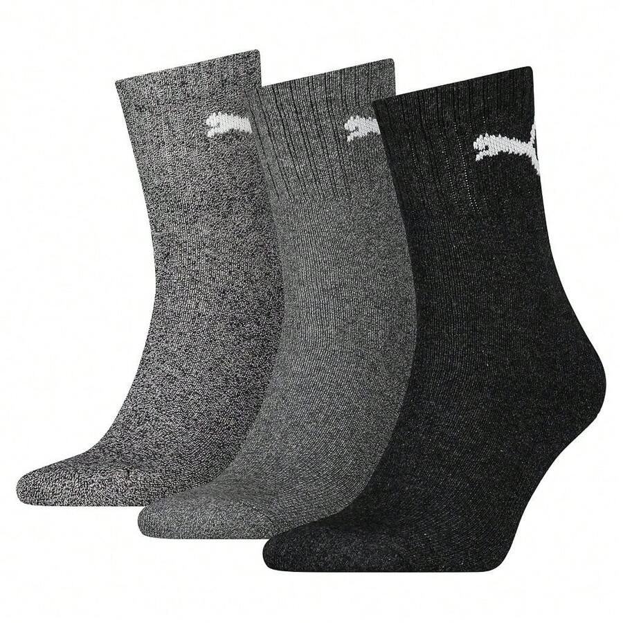 Puma Unisex Adult Crew Socks (Pack Of 3) (Grey) - Grey - View 1