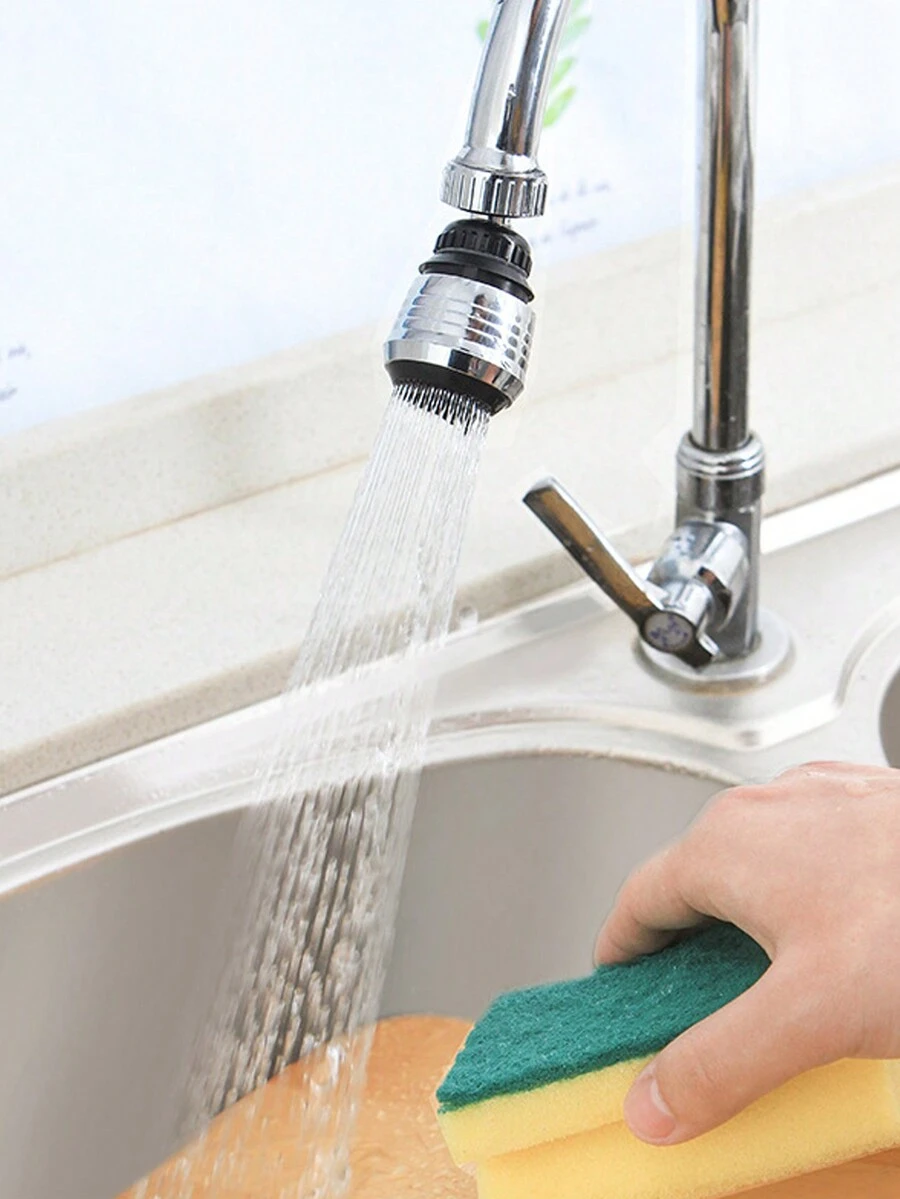 1 pieza Grifo a prueba de salpicaduras para cocina, boquilla de grifo giratoria de 360 grados con 2 modos, dispositivo ahorrador de agua - Multicolor - Ver 1