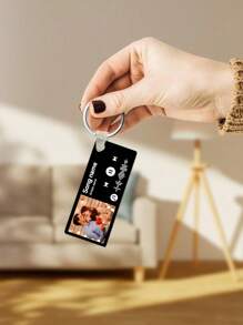 1 pièce Porte-clés personnalisé avec code musical, porte-clés en acier inoxydable avec code musical personnalisé, porte-clés avec code musical personnalisé, cadeau d'anniversaire, cadeau de la Saint-Valentin pour les grands-parents, les enfants pour la remise des diplômes, pour les mariages, pour Noël, pour l'hiver, pour l'automne, pour les trouvailles de vacances personnalisées/personnalisées, accessoires de Noël