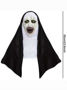 Internet Celebrity Festival Party Decoration Mask, Horror Makeup Prank Funny Atmosphere Photo Prop - Black - View 5