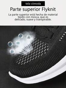 Tenis deportivos para hombre con rayas decorativas: Malla mesh transpirable, suela antideslizante para tenis y estabilidad talón. Versátiles para juego de tenis, caminata y estilo casual diario. - negro y rojo - Ver 5