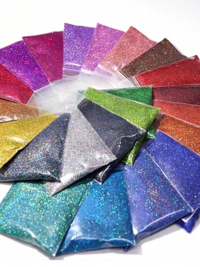 10g/pungă sclipici holografic colorat pentru unghii pulbere decorare pulbere strălucitoare pigment DIY unghii accesorii consumabile