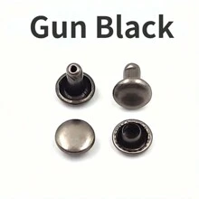 100pcspack 6x6mm Double-Sided Copper Rivets, Anti-Rust Studs For Leather, Luggage, Box, DIY Hat Accessories - Multicolor - View 7