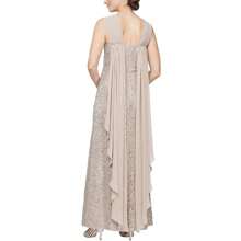Alex Evenings Women's Sequin & Lace Drape Back Gown Beige Size 12 - Multicolor - View 2