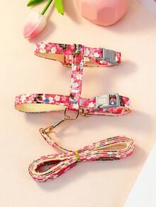 1pc Cat Leash With Harness, Anti-Escape Vest Harness For Small Dogs & Cats, Pet Walking Lead - Multicolor - View 13