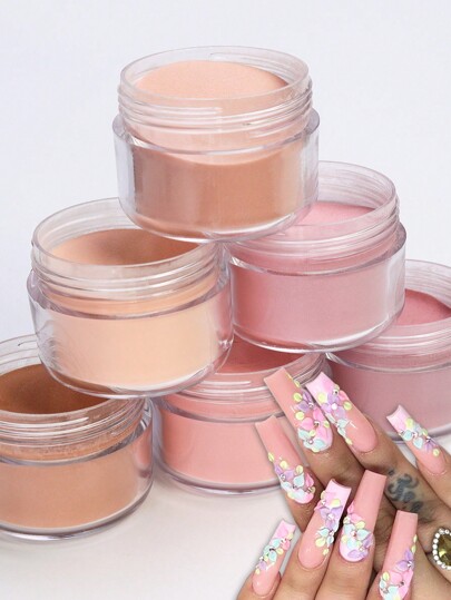 1Bottle 15g Nude Acrylic Powder & Dipping Powder For Acrylic Nail Extension Carving Nails