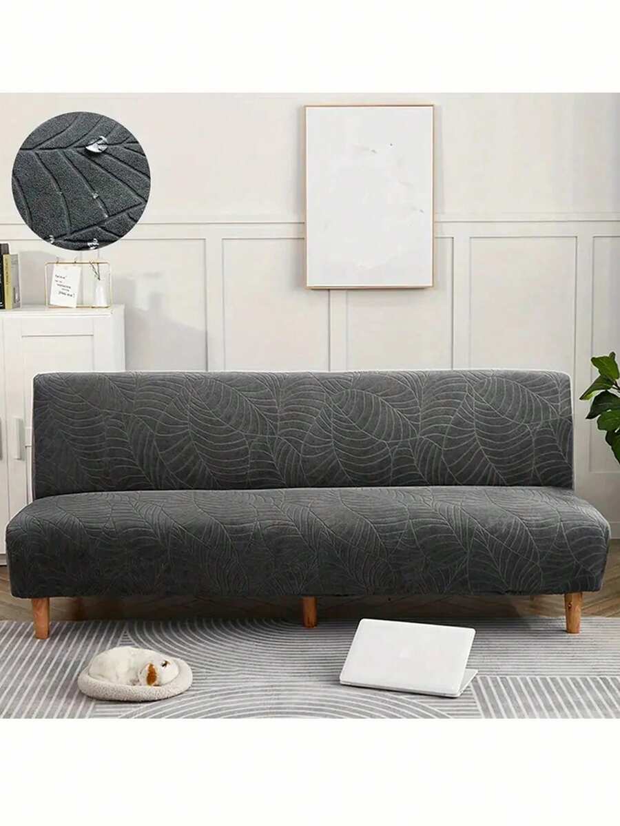 Waterproof Sofa Bed Covers Stretch Jacquard Without Armrest Couch