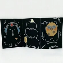 Bloc de notas de graffiti de Capybara: con varias formas de hazlo tú mismo, dibujos animados coloridos y lindos que destellan, patrones interesantes para encontrar diferencias, papel para colorear y rayar, papel todo en  hecho a mano para aliviar el estrés. - Amarillo - Ver 6