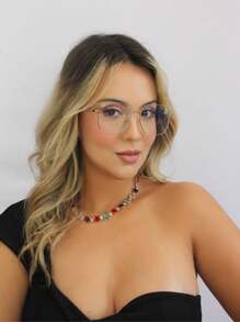 Women Glasses Accessories - 銀色 - 查看 2