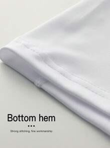 Camiseta de compresión de manga corta para hombre, capa base deportiva para entrenamiento - Blanco - Ver 6