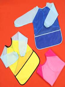 1 bata de manga larga para pintar que protege la ropa al dibujar y pintar, color al azar - Multicolor - Ver 9