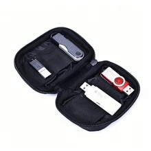 1pc USB Drive Storage Pouch, Mini Flash Drive Bag, USB Disk Organizer Box, Thumb Drive Protective Sleeve, Electronic Accessories Bag, Camera Accessories Case - Black - View 4
