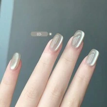 annies 8克反光闪粉玻璃珠猫咪磁性凝胶指甲油，半永久可卸全息闪粉透明猫眼凝胶，母亲节礼物磁性美甲 - 彩色 - 查看 6