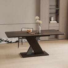 QQD 70" Dining Table, Extendable Dining Table For 4 6, Wooden Kitchen Dining Room Table, Expandable Dinner Table, Modern Extendable Console Table Desk For Home Office Small Space