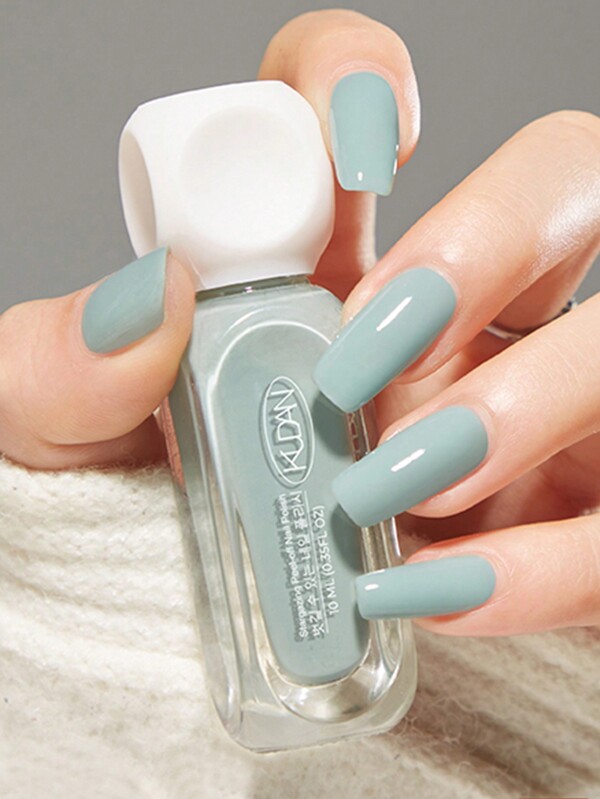 2024 New Arrival 10ml Peelable & Waterproof Starry Sky Nail Polish, Haze Blue Long-Lasting Quick Drying Healthy & Odorless Nail Polish For Spring & Summer, Suitable For Ladies & Girls