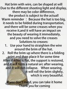 Boho 1pc Large Brimmed Straw Hat Summer Outdoor Sunshade Beach Hat Can Do Modeling