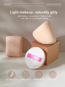 3pcs Makeup Powder Puff Ultra Soft Sponge Puff For Foundation Concealer And Powder Teardrop Powder Puff Foundation Sponge Blender Sponge For Liquid, Cream, And Powder