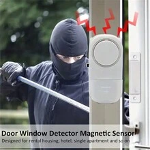Sistema de alarma de seguridad inalámbrico para ventana y puerta de hogar, sensor magnético antirrobo para sistema de seguridad del hogar - Blanco - Ver 6