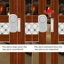 Sistema de alarma de seguridad inalámbrico para ventana y puerta de hogar, sensor magnético antirrobo para sistema de seguridad del hogar - Blanco - Ver 7
