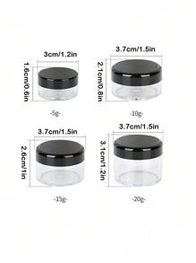 1pc/5pcs/10pcs  5g/10g/15g/20g Travel Bottles Set,For Home & Daily Use,Travel Essentials Accessories,Containers With Screw On Lids,For Beauty Products,Essential Oils,For Body Wash/Conditioner/Shampoo/Face Wash/Hand Soap/Dish Soap/Lotion