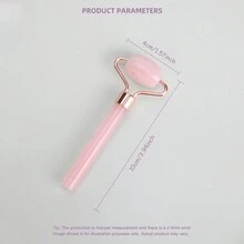 1pc Mini Eye Roller Massage Stick Natural Jade Roller Face Roller Portable Jade Stone Face Massager Practical Facial Roller For Skin Care Eyes Neck Skin Care Tool - Multicolor - View 3