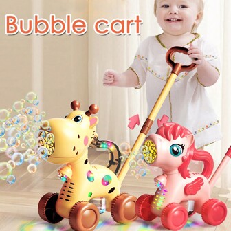 Bubble Machine,Bubble Cart With Music&Light For Toddlers,Summer Outdoor Push Backyard Gardening Toys,Wedding Party Favors,Christmas Birthday GiftsSchool, Student,Stationery,School Supplies School Supplies