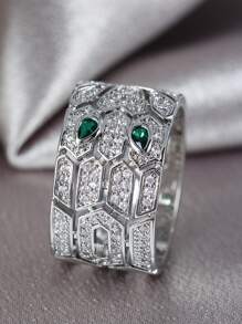 1 Pc Retro & Elegant Multi-Faceted Combination Floral Pattern Circular & Teardrop Hollow Wide Band Ring, Suitable For Women, Formal Party Wear, All-Match, A Great Gift For Elders, Parents, Teachers