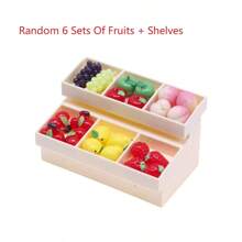 小型水果超市模型娃娃屋裝飾創意玩具迷你攝影道具DIY水果攤遊戲組 - 彩色 - 查看 3