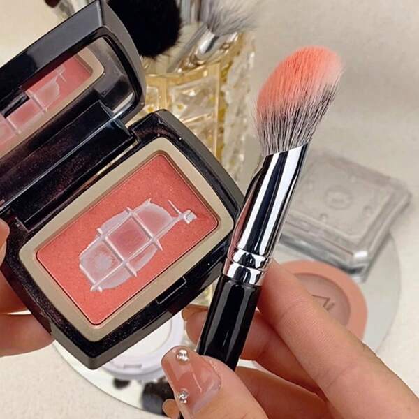 1 pincel de rubor en ángulo con cerdas de pelo de cabra para mezclar rubor en las mejillas, herramienta de maquillaje,pinceles de maquillaje brochas para maquillaje cepillo maquillaje pincel maquillaje pinceles para maquillaje brochas maquillaje pinceles maquillaje cepillo maquillaje