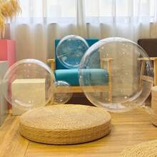 2 个 18/24/36 英寸大透明 BOBO 气球，预拉伸大嘴气球，适用于婚礼、生日、圣诞派对装饰、圣诞节