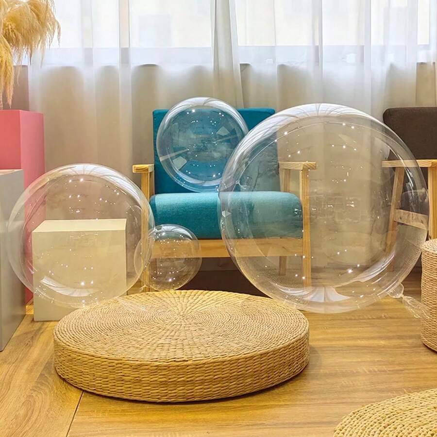 2 个 18/24/36 英寸大透明 BOBO 气球，预拉伸大嘴气球，适用于婚礼、生日、圣诞派对装饰、圣诞节