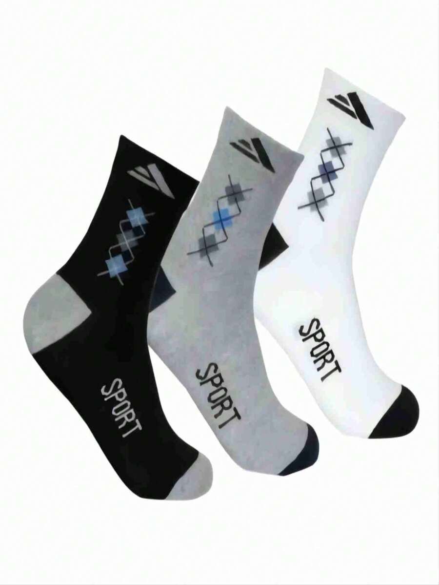 KIT 6 PARES meias grossas de cano alto e soquetes
