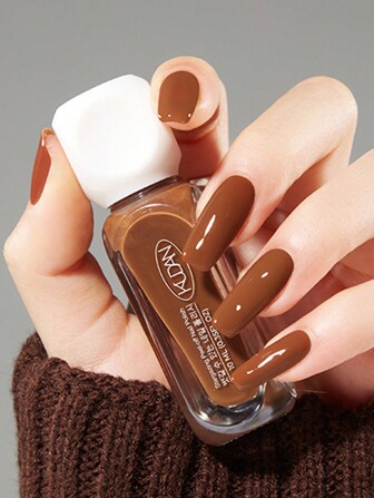 2026 New 10ml Rust Brown Peelable Water-Based Nail Polish, Long-Lasting Quick-Drying Whitening Healthy Water-Based Nail Polish - Suitable For Spring/Summer - For Women And Girls