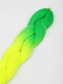 Pack Of 1 Large Braiding Hair 24Inch Suitable For Women Daily Holidays And Cosplay Braided Wear Green To Yellow Multicolour Fashion Synthetic Hair Crochet Hair Extensions Useful And Deft High Temperature Hair - Multicolor - View 6