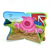 1 Stück spanischsprachiges Kinderlern- und Kognitionsstorybook, 12cm*15,8cm, deformiertes EVA-Buch, Förderung der kognitiven Fähigkeiten von Kindern, Weihnachts-, Erntedank-, Neujahrsgeschenke