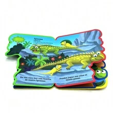 1 Stück spanischsprachiges Kinderlern- und Kognitionsstorybook, 12cm*15,8cm, deformiertes EVA-Buch, Förderung der kognitiven Fähigkeiten von Kindern, Weihnachts-, Erntedank-, Neujahrsgeschenke