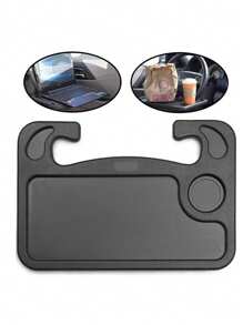 Car Interior Accessories Car Tray Drink Holder Multifunctional Desk Steering Wheel Table - Black - View 1